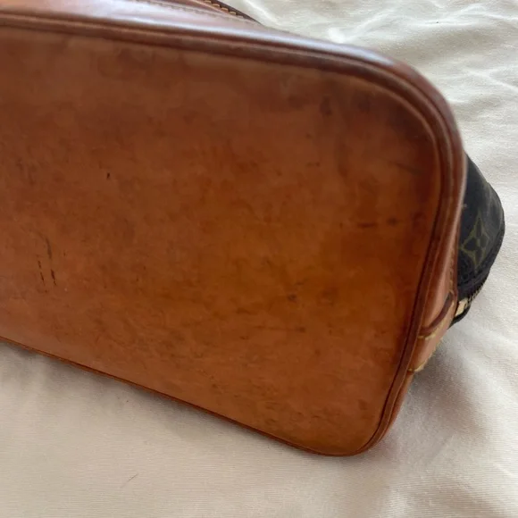 Authentic Vintage Louis Vuitton Alma Purse Brown Monogram Shoulder Bay Vintage - Picture 8 of 15